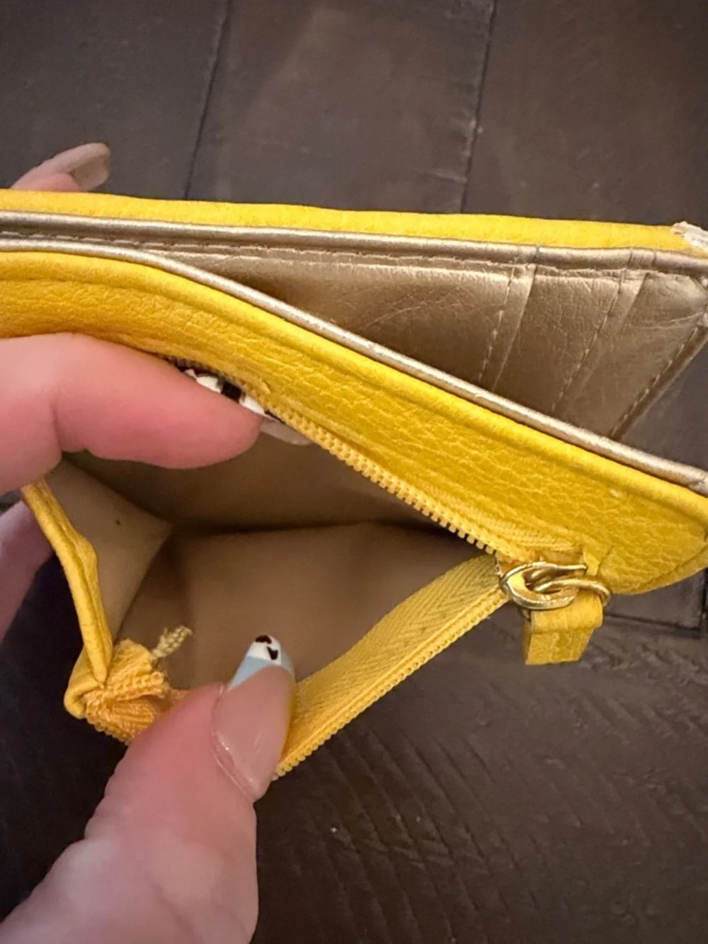 Buxton Yellow Cutout Pattern Wallet with Silver Logo Plaque